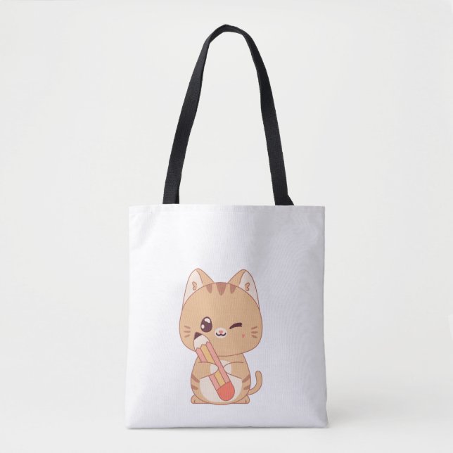 NIEDLICHE CAT STUDENT-KATZKATZLOVERE - DESIGN TASCHE (Vorderseite)