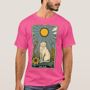 Niedliche Cat Tarot Card Sun Tarot Card Katze Mama T-Shirt