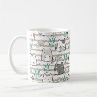 Niedliche Cat Tasse - Spielende Kätzchen mit Garn