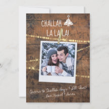 Niedliche Challah Days 1-Foto Holiday Hanukka Card