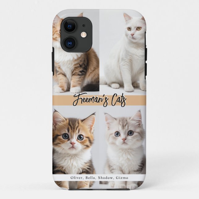Niedliche Chat-Foto-Familie Case-Mate iPhone Hülle (Rückseite)