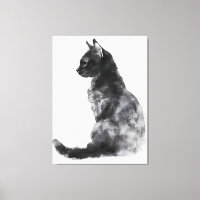 Niedliche Chat Wohngestaltung Leinwand Kunst, Dich