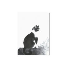 Niedliche Chat Wohngestaltung Leinwand Kunst, Dich