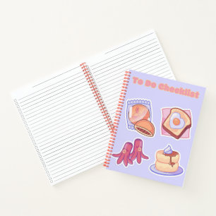 Niedliche Checkliste für Kawaii 💜 🌸 💗 Notizbuch