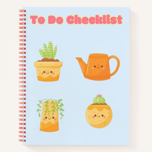 Niedliche Checkliste 💗 ✨ 💛 🍓 Notizbuch (Vorderseite)