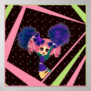 Niedliche Cheerleader-Geschenke personalisiert Poster