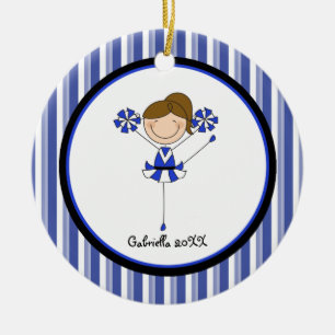 Niedliche Cheerleader-Weihnachtsverzierung Browns Keramik Ornament