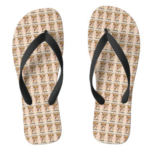 Niedliche Cheetah Lover Wildlife Kunst mit Akzente Flip Flops