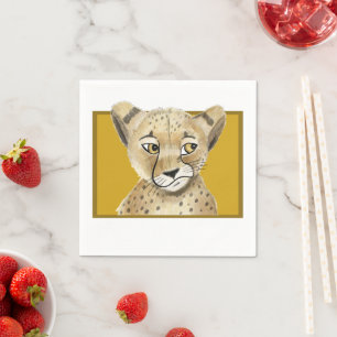 Niedliche Cheetah Napkins - Safari Tier Party Serviette