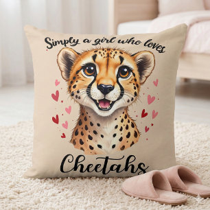 Niedliche Cheetah Safari Herz Tierwelt Dekoration Kissen