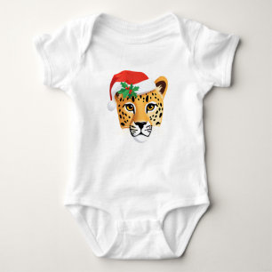 Niedliche Cheetah Safari Weihnachtskostüm Squad Baby Strampler