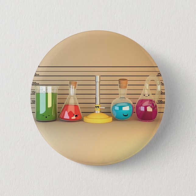 Niedliche Chemie Button (Vorderseite)