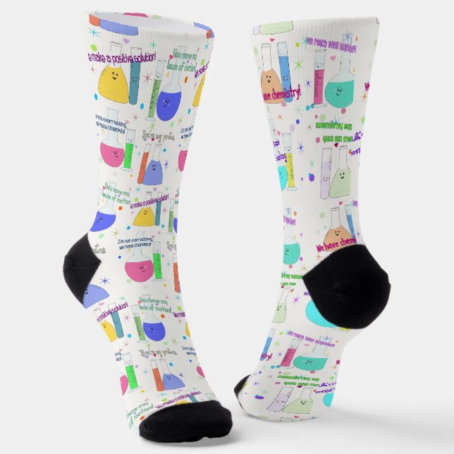 Niedliche Chemie Themensocken für Crews Socken (Gewinkelt)