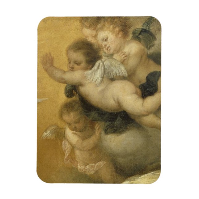 Niedliche Cherubs im Detail einer Bekanntmachung - Magnet (Vertikal)