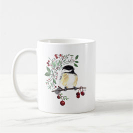 Niedliche Chickadee Bird Wasserfarbe Tasse Kaffee