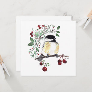 Niedliche Chickadee-Malerei Karte