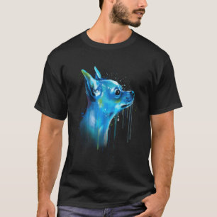 Niedliche Chihuahua Wasserfarben Malerei Art T-Shirt