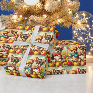 Niedliche Chihuahua Welpen Geschenkpapier