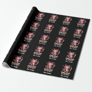 Niedliche Chill Cat auf der Beat Trendy Design Geschenkpapier