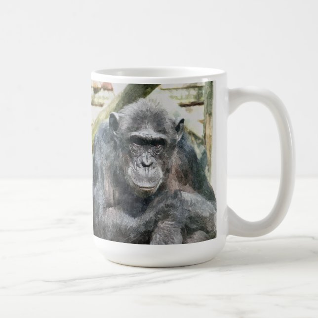 NIEDLICHE CHIMPANZEES KAFFEETASSE (Rechts)
