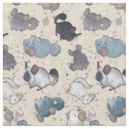 Niedliche Chinchilla Scatter Niedlicher Tiere auf  Stoff