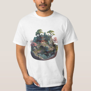 Niedliche chinesische Fantasie 3D Landscape Men's  T-Shirt