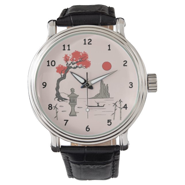 Niedliche chinesische Illustration Armbanduhr (Vorderseite)
