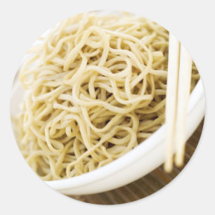 niedliche chinesische Nudelaufkleber Runder Aufkleber