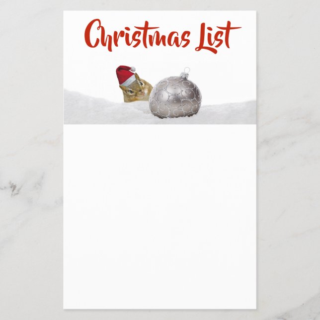 Niedliche Chipmunk-Weihnachtsliste Flyer (Vorne)
