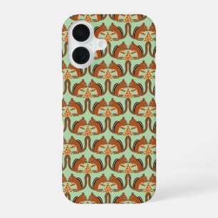 Niedliche Chipmunks-Hochzeit im Herbst Gemustert iPhone 16 Hülle