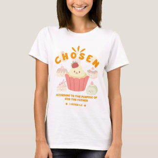 Niedliche Christliche "Chosen" Cupcake Scripture I T-Shirt