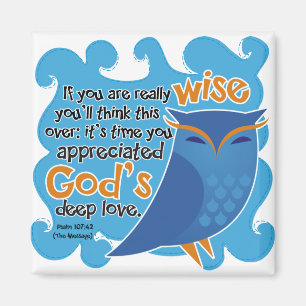 Niedliche christliche Eule Magnet