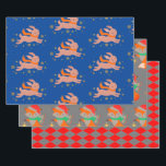 NIEDLICHE CHRISTMAS TIERE FLACHTIGE Wrapping Paper Geschenkpapier Set<br><div class="desc">ADORABLE CHRISTMAS TIERE GIFT WRAP</div>