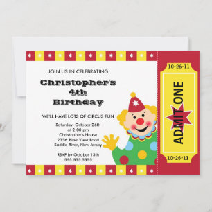 NIEDLICHE Circus Kindergeburtstag Party Einladung