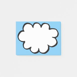 Niedliche Cloud-Illustration Post-it Klebezettel