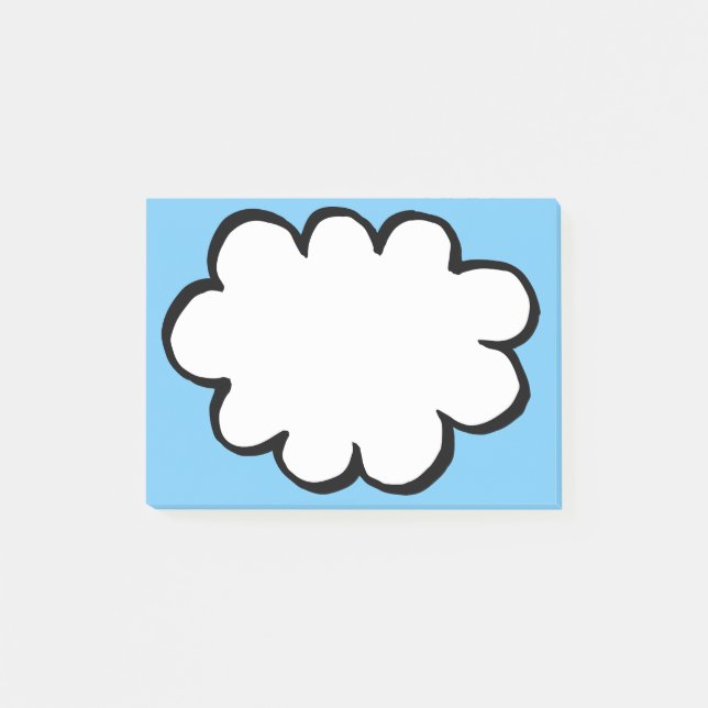 Niedliche Cloud-Illustration Post-it Klebezettel (Vorderseite)