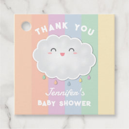 Niedliche Cloud Raindrops Rainbow Baby Dusche Viel Geschenkanhänger