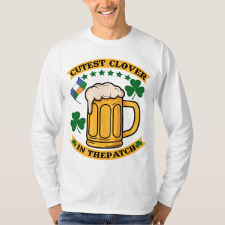 Niedliche Clover Beer Tasse St. Patrick's Day Desi T-Shirt