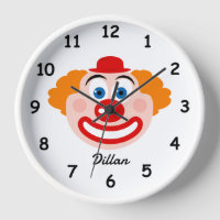 Niedliche Clownwand-Uhr für Kinderzimmer