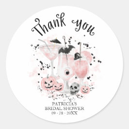 Niedliche Cocktails Halloween Brautparty Runder Aufkleber