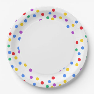 Niedliche Confetti Dots Pappteller