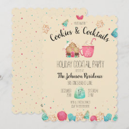 Niedliche Cookies & Cocktails Einladung