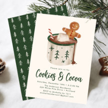 Niedliche Cookies und Kakao-Feier