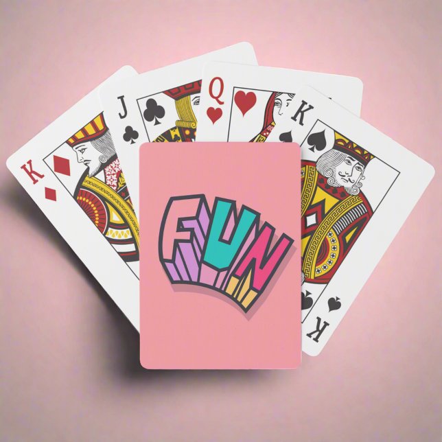 Niedliche Coole "Fun" Pink Games Spielkarten (Von Creator hochgeladen)