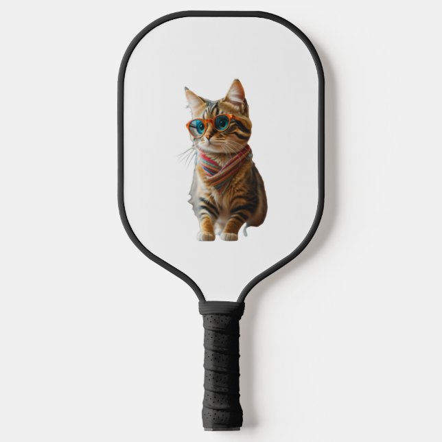 Niedliche Coole Katze Pickleball Schläger (Vorderseite)