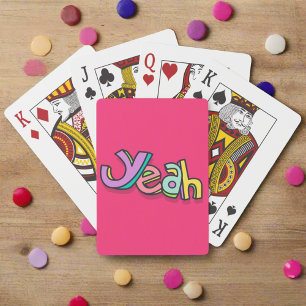 Niedliche, Coole "YEAH", kühne rosa Spiele Spielkarten