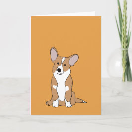 Niedliche Corgi-Gruß-Karte - kundengerecht Karte