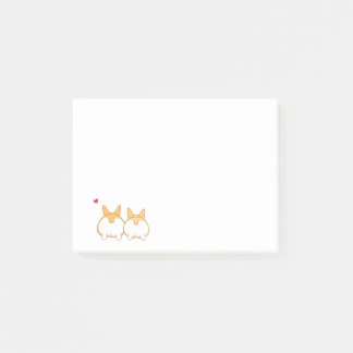 Niedliche Corgi-Hintern-Post-Itanmerkungen Post-it Klebezettel