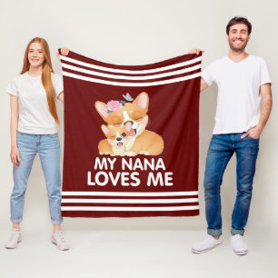 Niedliche Corgi-Hunde - Meine Nana-Lieben Fleecedecke