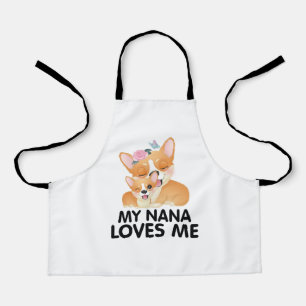 Niedliche Corgi-Hunde - Meine Nana-Lieben Schürze